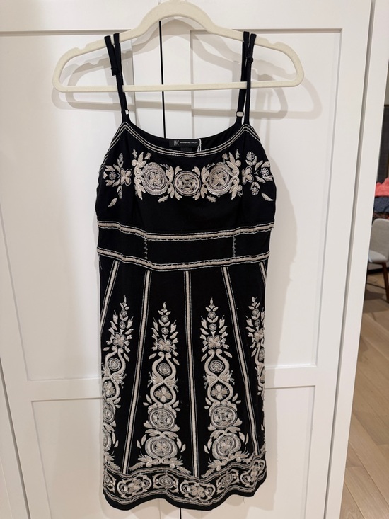 INC International Concepts Dresses & Skirts - INC International Concepts Black Top with White Stitching